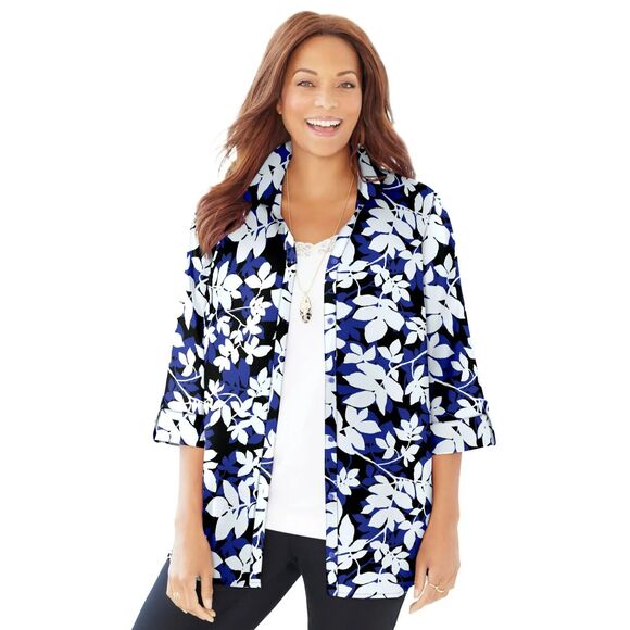 Catherines button up tunic top Plus Size 5X - Picture 1 of 15